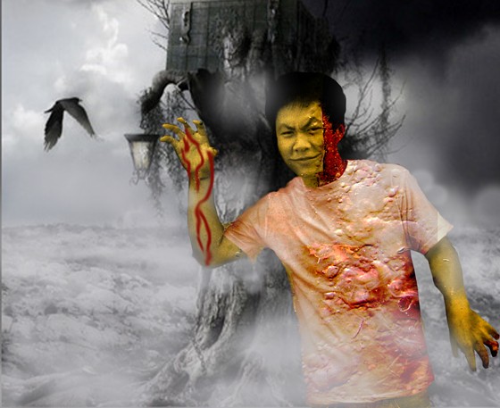 Photoshop: halloween zombie